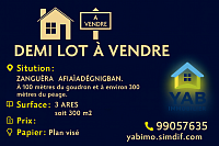 Demi lot &agrave; vendre &agrave; zanguera